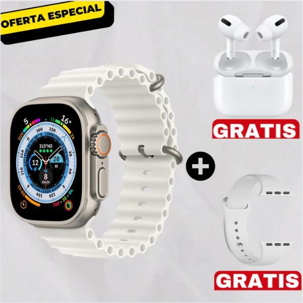 Smartwatch Ultra Pro (Modelo 2023) + ¡Auriculares Pro Gratis + Correa Premium De Regalo!