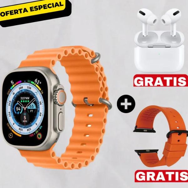 Smartwatch Ultra Pro (Modelo 2023) + ¡Auriculares Pro Gratis + Correa Premium De Regalo!