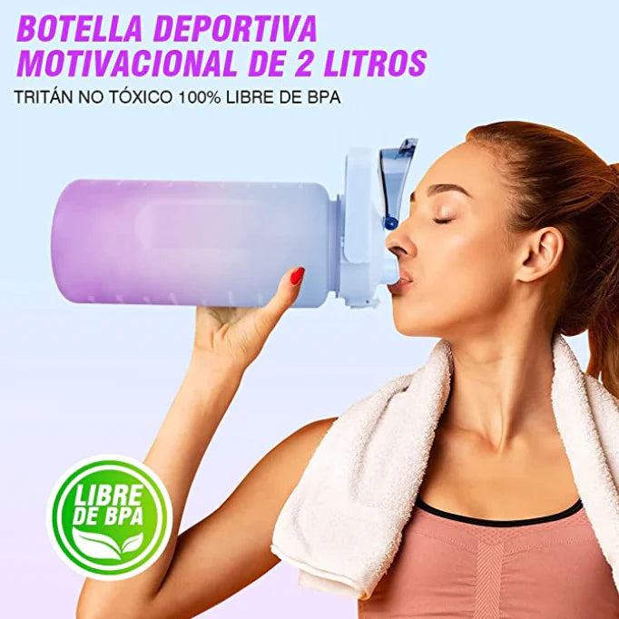 Botella de Agua Motivacional (OFERTA 1 + 1 de Regalo)