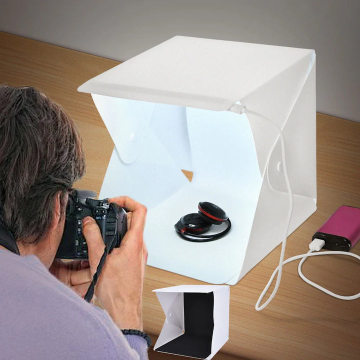 Caja de luz LED portátil plegable para estudio fotográfico