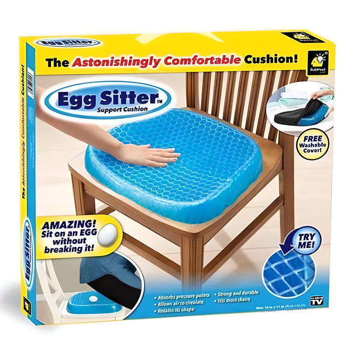 ComfySeat™ Cojín en Gel Ortopédico + Funda